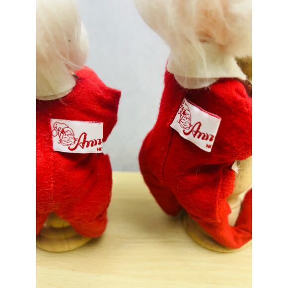 Annalee Vintage MR Santa Wooden Stick Candleholders Mint Condition - Picture 3 of 6